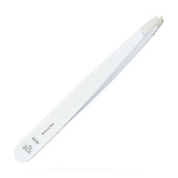 Pince à épiler Premax Pointe Oblique Acier inoxydable Blanche (9 cm)