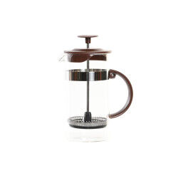 Cafetera de Émbolo DKD Home Decor Marrón Transparente Acero Inoxidable Vidrio de Borosilicato 350 ml 16 x 9 x 18,5 cm