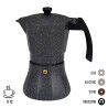 Cafetière Italienne EDM Noir Aluminium 12 Tasses Induction