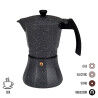 Cafetière Italienne EDM Noir Aluminium 9 Tasses Induction