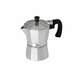 Italian Coffee Pot JATA CCA12 Aluminium 12 Cups Silver