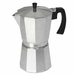 Italian Coffee Pot JATA CCA9 Aluminium 9 Cups Silver