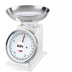 Báscula de Cocina Retro EDM 07523 Blanco 5 kg