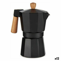 Cafetera Italiana A611BQ-6 T Marrón Negro Madera Aluminio 300 ml (12 Unidades)