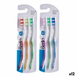 Brosse à Dents Jaune Bleu Rouge Vert Rose (12 Unités)