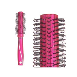 Brosse Ronde Fuchsia Silicone Plastique (12 Unités)