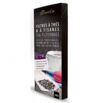 Filtro de té blanco biodegradable x40