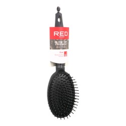 Brosse Démêlante Red Kiss Kiss Rubberized Noir Oblongue