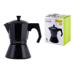 Italian Coffee Pot Feel Maestro MR-1667-6 Black Granite Aluminium 300 ml 6 Cups