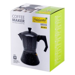 Cafetière Italienne Feel Maestro MR-1667-6 Noir Granite Aluminium 300 ml 6 Tasses