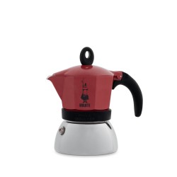 Cafetera Italiana Bialetti Moka Induction Negro Rojo Aluminio 150 ml (1 unidad)