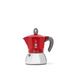 Cafetière Italienne Bialetti Moka Induction Noir Rouge Aluminium 150 ml (1 Unité)