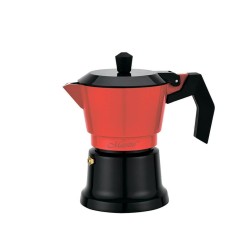 Cafetière Italienne Feel Maestro MR-1657-3 Noir Rouge Aluminium 150 ml 3 Tasses