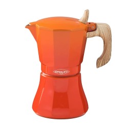 Italian Coffee Pot petra Orange Aluminium 6 Cups (Refurbished B)