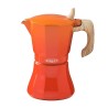 Cafetera Italiana petra Naranja Aluminio 6 Tazas (Reacondicionado B)