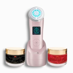 Masseur Facial avec Radiofréquence, Photothérapie et Électrostimulation Drakefor NANOSKIN EXTREME Rose 3 Pièces