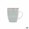 Cup Quid Vita Morning Breakfast Ceramic Blue 350 ml (12 Units)