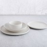 Flat Plate Bidasoa Fosil White Ceramic 21,3 x 21,2 x 2,2 cm (8 Units)