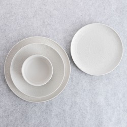 Assiette plate Bidasoa Fosil Blanc Céramique 21,3 x 21,2 x 2,2 cm (8 Unités)