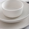 Flat Plate Bidasoa Fosil White Ceramic 21,3 x 21,2 x 2,2 cm (8 Units)