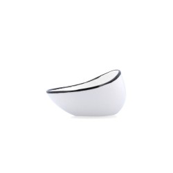 Bowl Ariane Vital Filo White Black Ceramic 12,5 cm (8 Units)