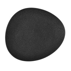 Flat Plate Bidasoa Fosil Black Ceramic Oval 28 x 24,8 x 2,5 cm (6 Units)