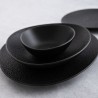 Deep Plate Bidasoa Fosil Black Ceramic Oval 22 x 19,6 x 4,5 cm (6 Units)