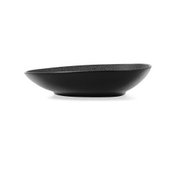 Assiette creuse Bidasoa Fosil Noir Céramique Carré 21,9 x 21,7 x 4,8 cm (6 Unités)