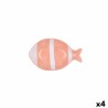 Bol Quid Kaleido Corail Céramique Poisson 14 x 9 x 3 cm (4 Unités)