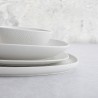 Deep Plate Bidasoa Fosil White Ceramic Squared 21,9 x 21,7 x 4,8 cm (6 Units)