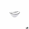 Bowl Ariane Vital Filo White Black Ceramic 11,6 cm (8 Units)