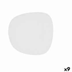 Assiette plate Bidasoa Fosil Blanc Céramique Carré 21,1 x 20,3 x 2,3 cm (9 Unités)