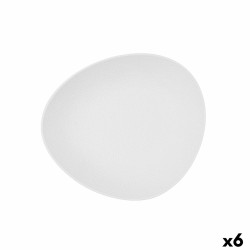 Assiette creuse Bidasoa Fosil Blanc Céramique Oblongue 22 x 19,6 x 4,5 cm (6 Unités)