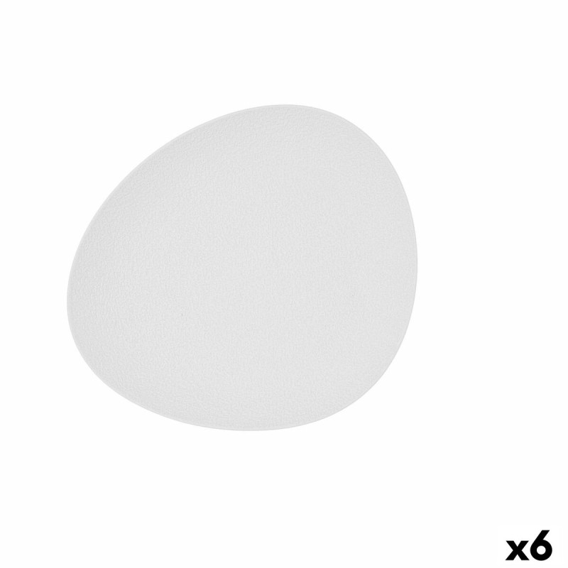 Assiette plate Bidasoa Fosil Blanc Céramique Oblongue 28 x 24,8 x 2,5 cm (6 Unités)