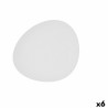 Assiette plate Bidasoa Fosil Blanc Céramique Oblongue 28 x 24,8 x 2,5 cm (6 Unités)