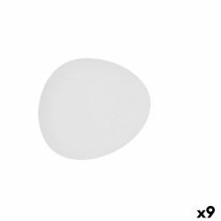 Assiette plate Bidasoa Fosil Blanc Céramique Oblongue 22,8 x 20,1 x 2,2 cm (9 Unités)