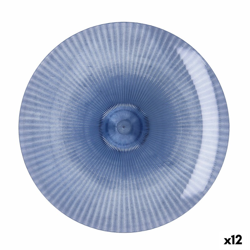 Flat Plate Quid Sunset Blue Plastic 26 cm (12 Units)