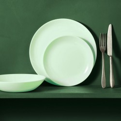 Assiette plate Luminarc Diwali Paradise Vert verre 25 cm (24 Unités)