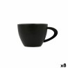 Tasse Bidasoa Fosil Noir Céramique Alumine 220 ml (8 Unités)