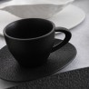 Taza Bidasoa Fosil Negro Cerámica Alúmina 220 ml (8 Unidades)