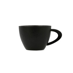 Taza Bidasoa Fosil Negro Cerámica Alúmina 220 ml (8 Unidades)