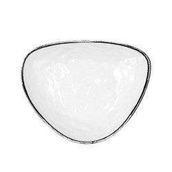 Assiette plate Quid Select Filo Blanc Noir Plastique Triangulaire 26 x 21 x 5,9 cm (9 Unités)