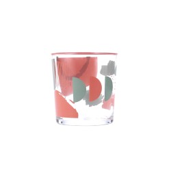 Vaso Quid Kaleido Multicolor Vidrio Abstracto 380 ml (6 Unidades)