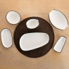 Snack tray Ariane Vital Filo White Black Ceramic Aluminium Oxide 17,3 x 2,6 x 10 cm (8 Units)