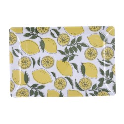 Plateau apéritif Quid Sicilia Multicouleur Bioplastique Citron 30 x 20 x 2 cm (12 Unités)