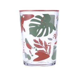 Vaso Quid Kaleido Multicolor Vidrio Hojas 510 ml (6 Unidades)