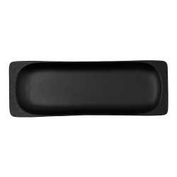 Bandeja de Aperitivos Bidasoa Fosil Negro Cerámica Alúmina 36 x 12,7 x 2,9 cm (9 Unidades)