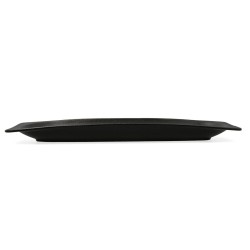 Bandeja de Aperitivos Bidasoa Fosil Negro Cerámica Alúmina 36 x 12,7 x 2,9 cm (9 Unidades)