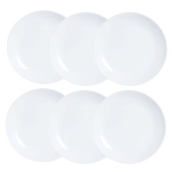 Plate set Luminarc Diwali 6 pcs White Glass 19 cm