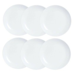 Plate set Luminarc Diwali 6 pcs White Glass 19 cm